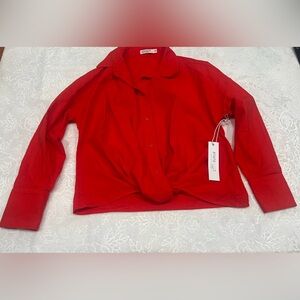 Anthropologie Stateside Button Down Red Blouse
Size XS NWT